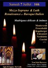 Mezzo Soprano & Luth : Renaissance et Baroque Italien - 
