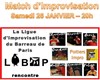 Match d'Improvisation Ligue d'Improvisation du Barreau de Paris et Poitiers Impro - 