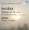 Dvorak six chants moraves / Grieg choeurs a capella - 