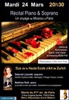 Récital Piano et Soprano : Duo de la haute école d'art de Zurich - 