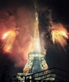 14 Juillet 2019 : Feu d'Artifice de la Tour Eiffel à Paris sur un bateau navigant - 